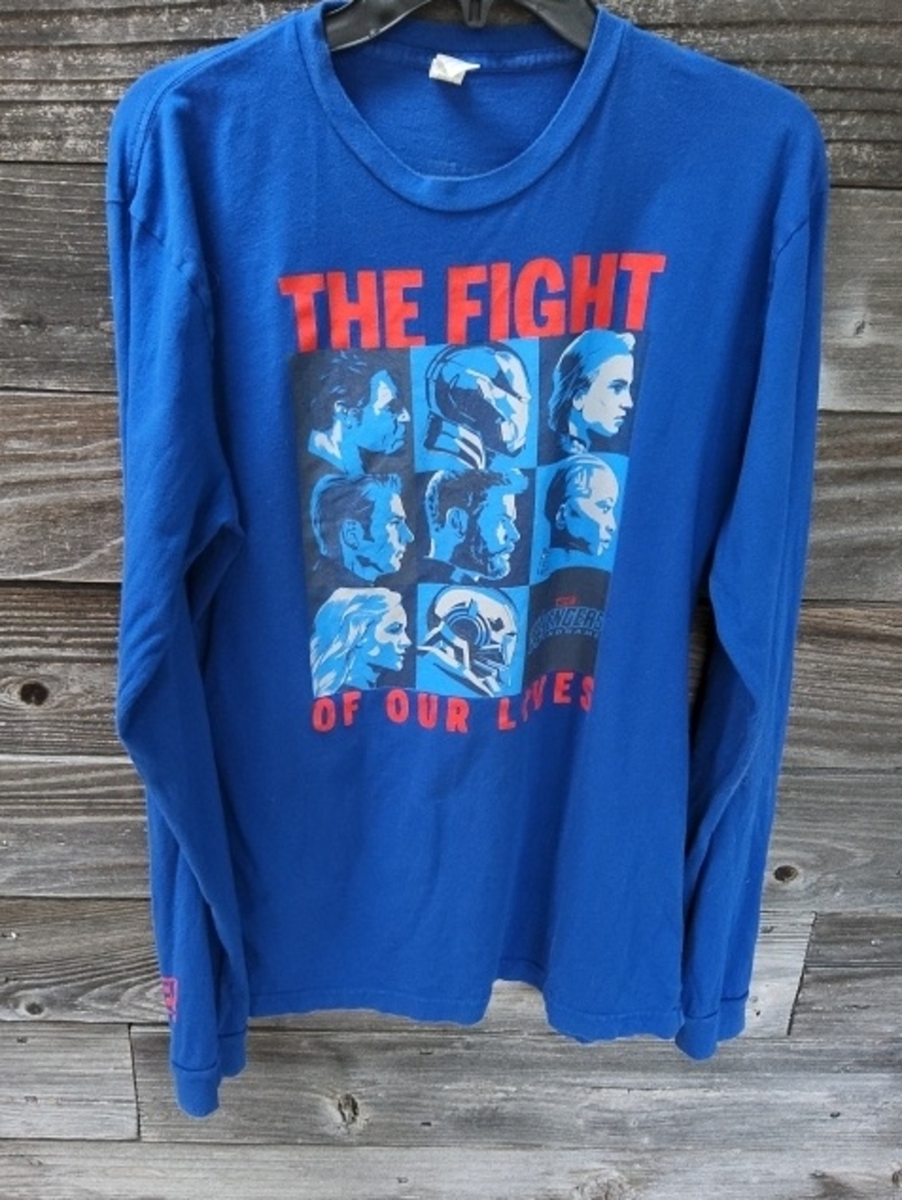 Marvel Boy's Blue' Long Sleeve Graphic Tee Size Large